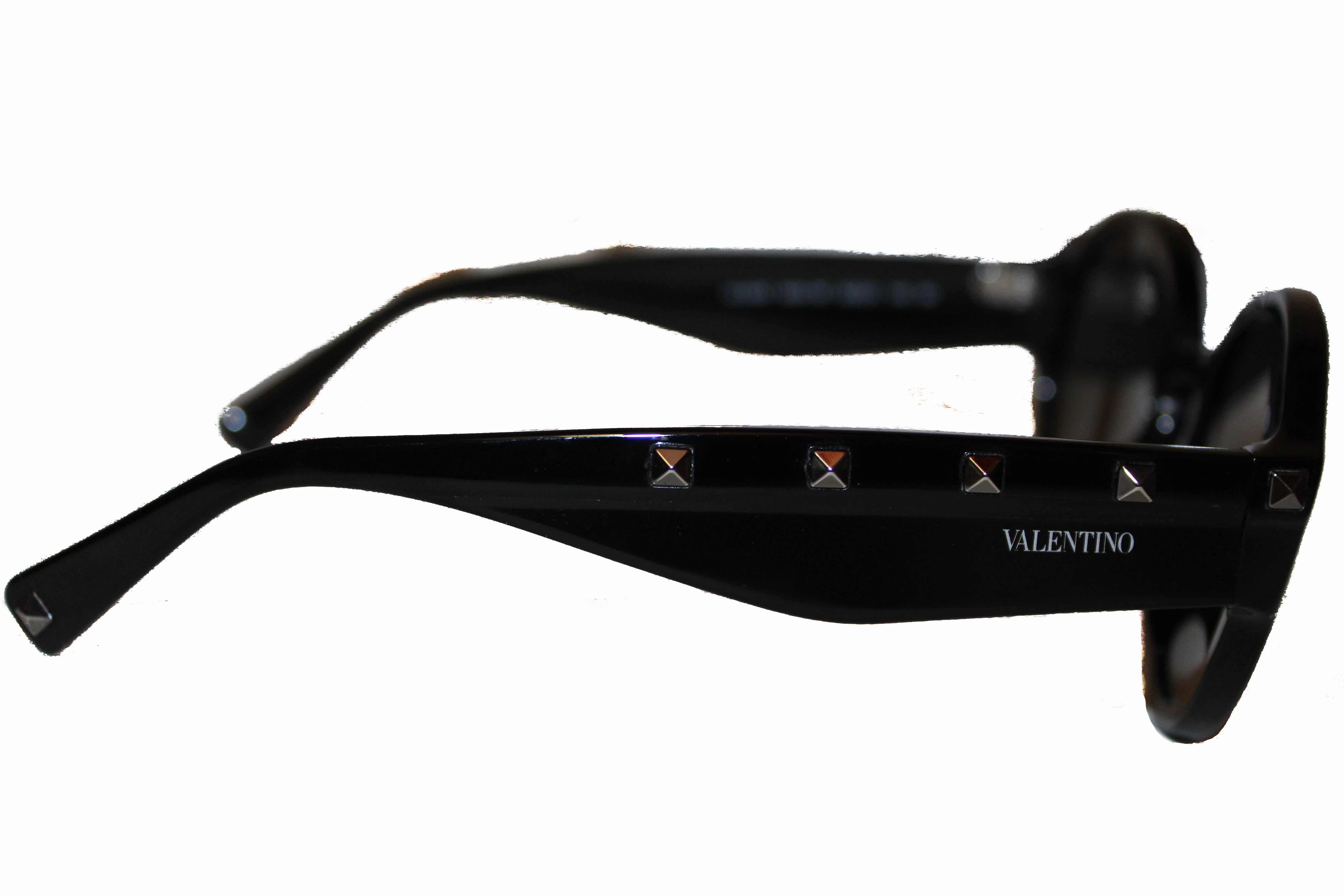 Authentic Valentino VA4047 Black Rockstud Round Sunglasses for Women - Luxury Designer Shades for Fashion & Sun Protection - Perfect for Beach, Driving & Outdoor Activities