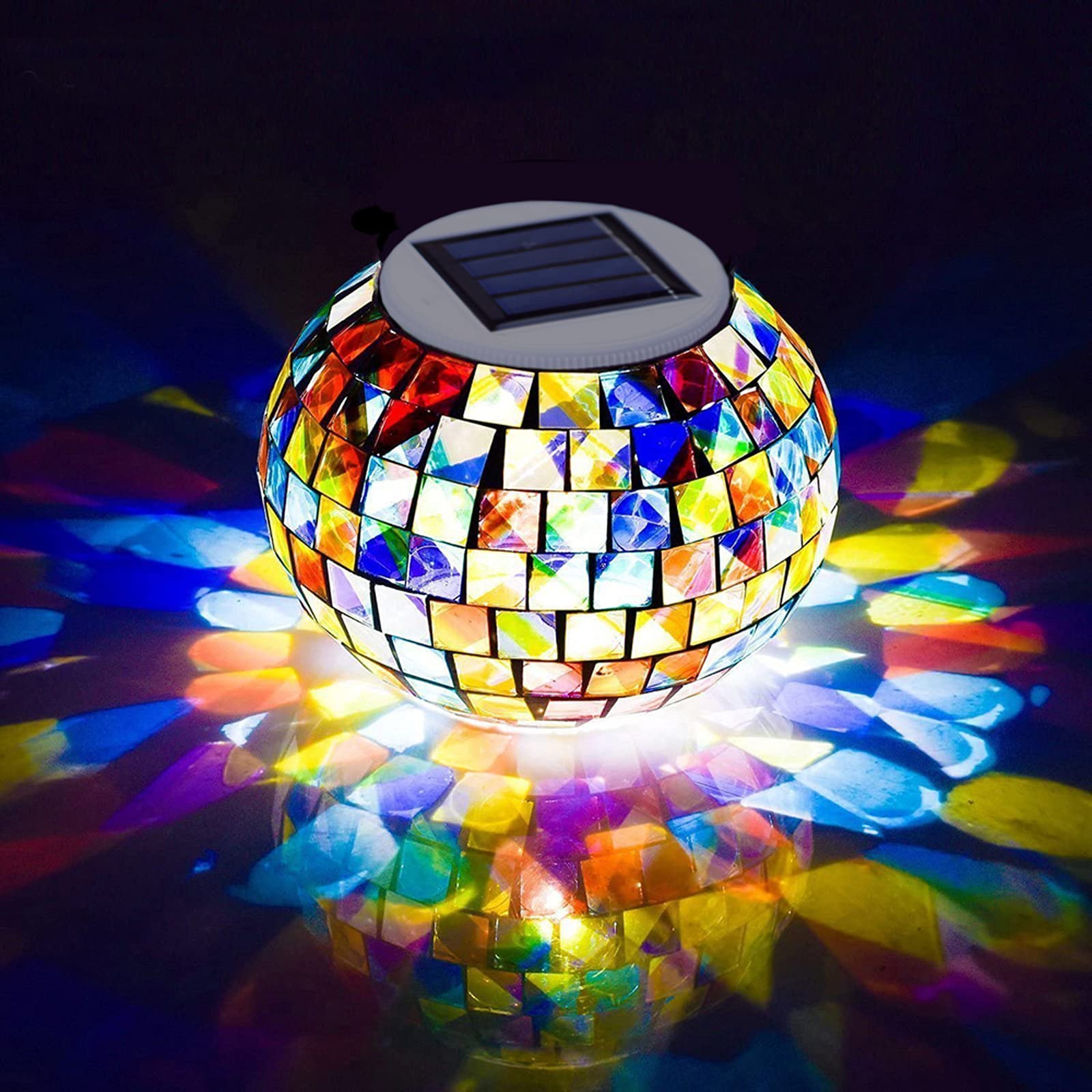 Starryfill Color Changing Solar Powered LED Glass Block Lights - Rechargeable Indoor/Outdoor Table Lamp for Garden, Patio, Bedroom Decor - Perfect Gift for Home & Outdoor Use