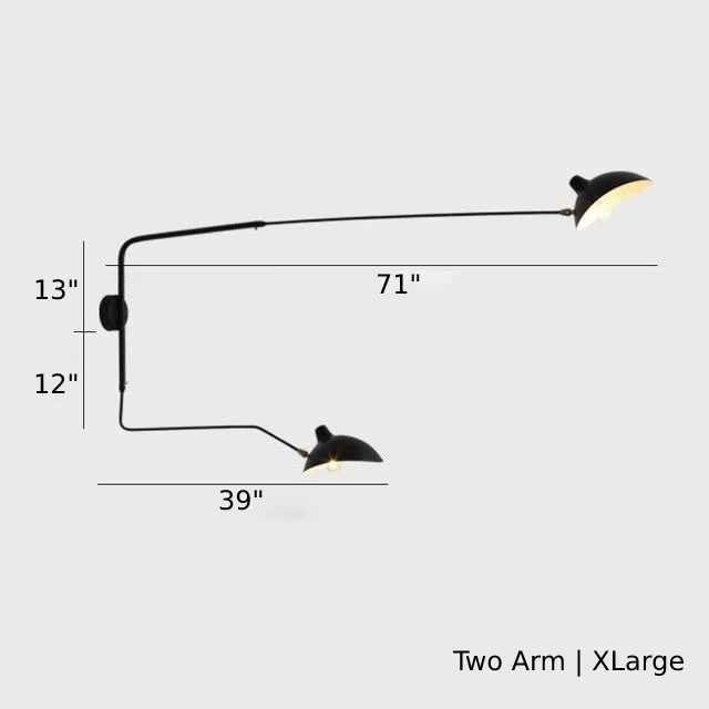 Serge Duckbill Swing Arm Wall Lamp - Adjustable Reading Light for Bedroom, Living Room & Office - Modern Brass Finish - Final Sale