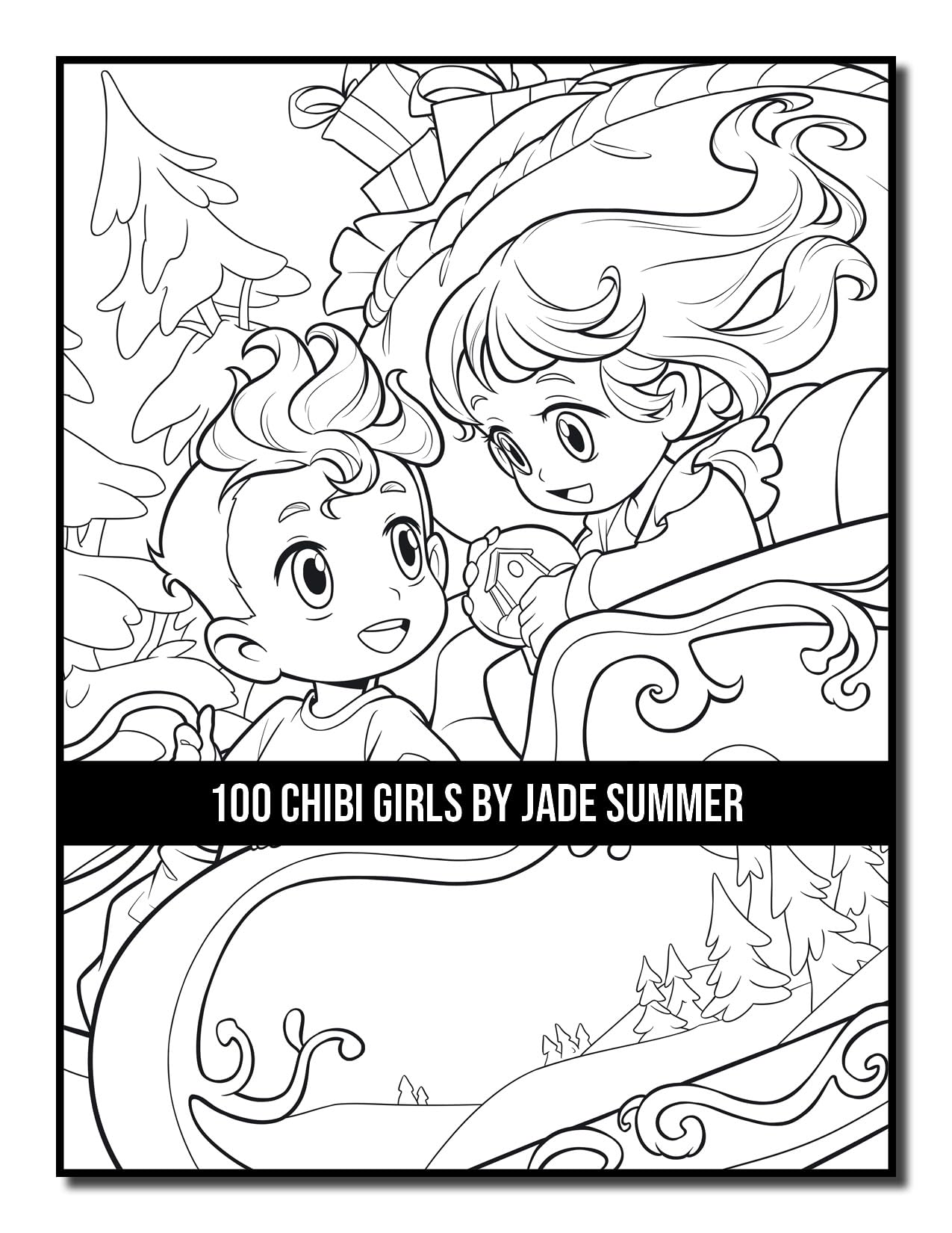 100 Chibi Girls: Cute & Fantasy Adult Coloring Book with Horror & Christmas Themes - Perfect for Stress Relief, Gifts & Creative Relaxation