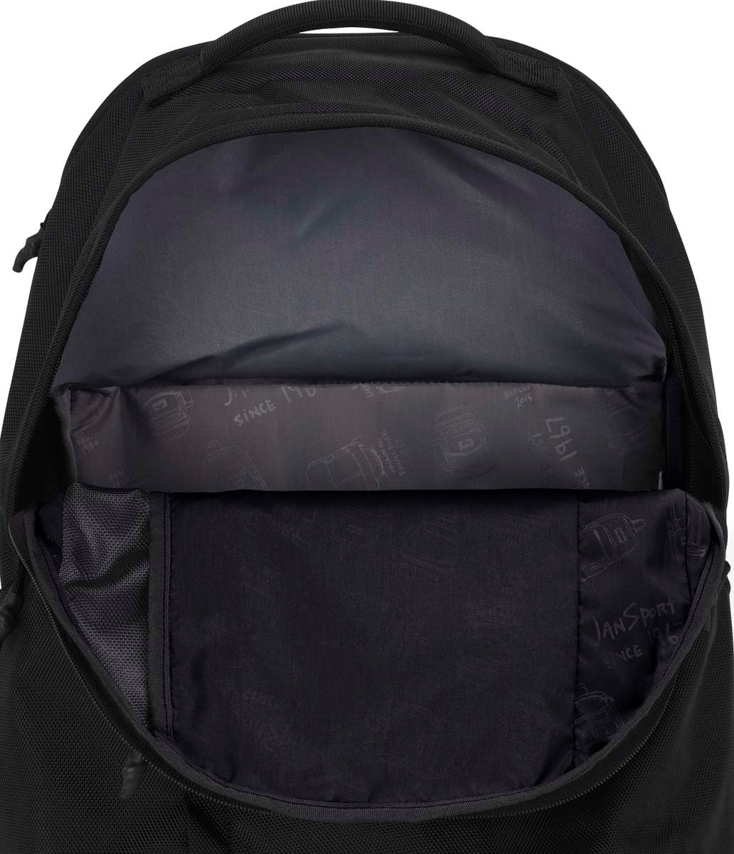 JanSport Station Pack Backpack - Black | Durable School & Travel Backpack for Students & Commuters | Perfect for College, Work & Everyday Use