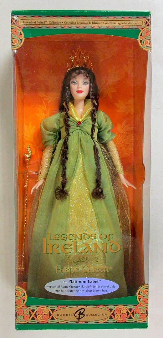 Mattel 2004 Legends of Ireland Brunette Faerie Queen Barbie Doll - Collector's Edition for Display & Gift Giving
