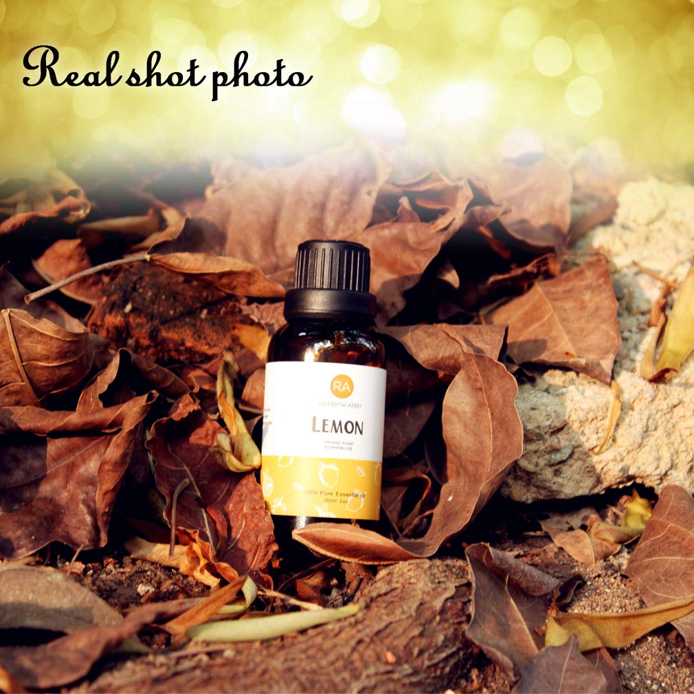100% Pure Natural Organic Lemon Essential Oil (30ML) - Aromatherapy for Diffuser, Massage & Yoga | Perfect for Stress Relief, Home Scenting & Relaxation