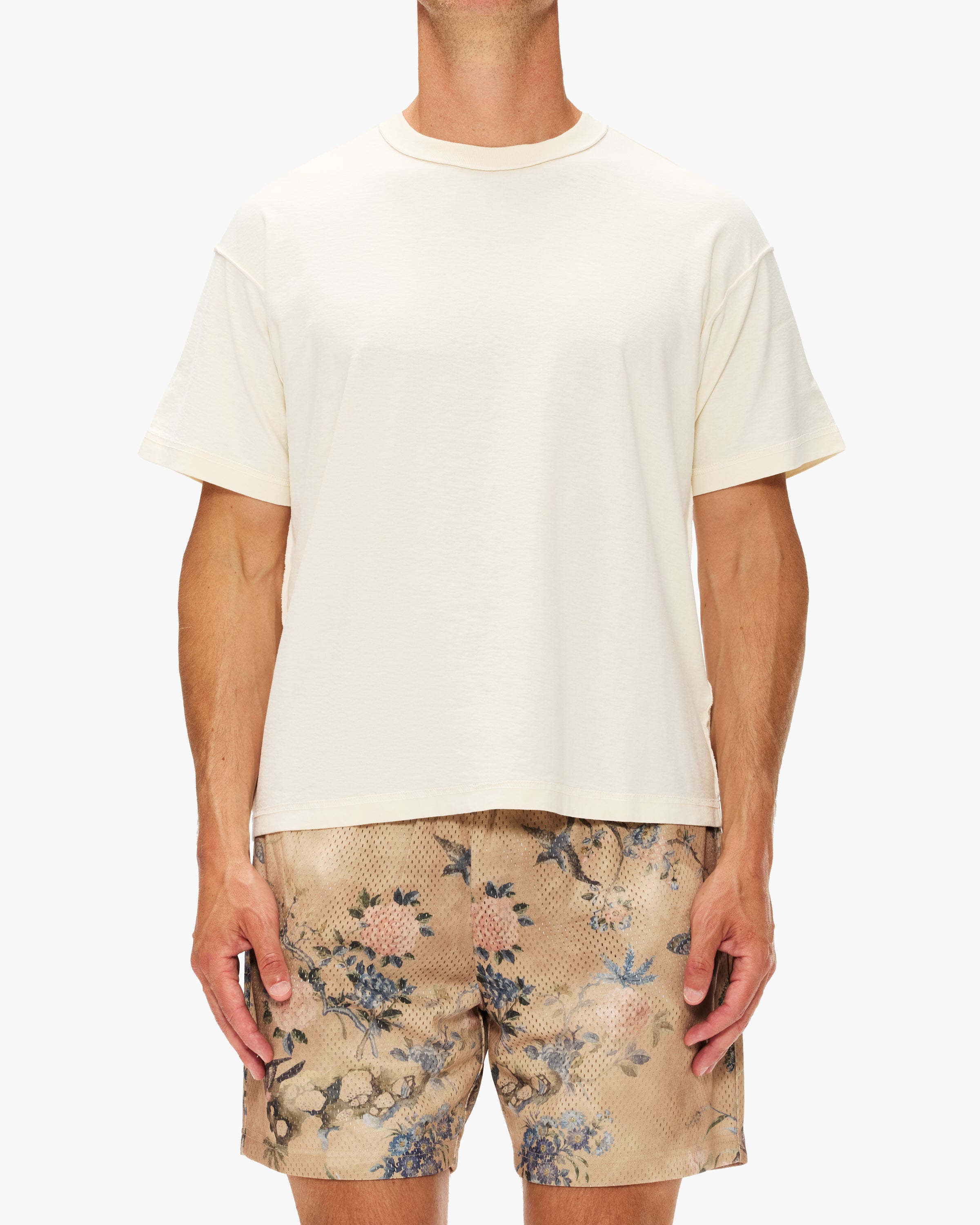 John Elliott Reversed Cropped Short Sleeve T-Shirt for Women - Trendy Casual Summer Top for Streetwear & Everyday Outfits