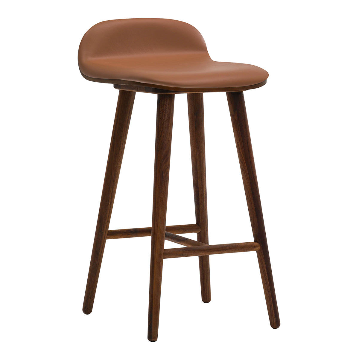 Premium Leather Bar Stool - Adjustable Height Modern Counter Stool with Backrest - Perfect for Kitchen Island, Home Bar & Dining Room Decor