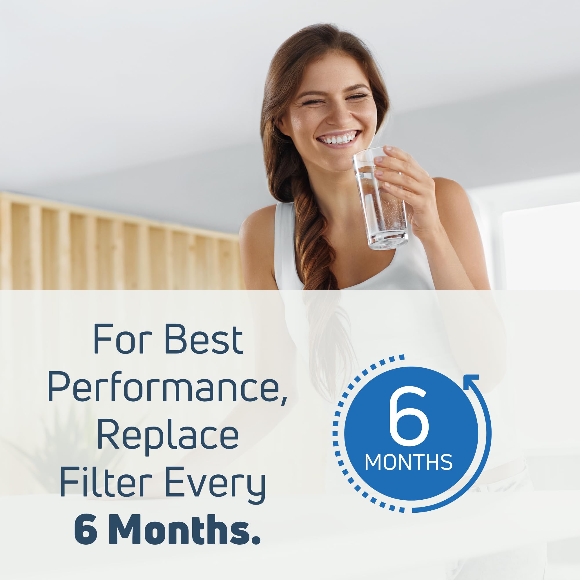 3-Pack GE GSH22JFXLBB Refrigerator Water Filter Replacement - Compatible with GE MWF & MWFP Fridge Water Filters | For Clean Drinking Water & Ice Cubes in Your Kitchen