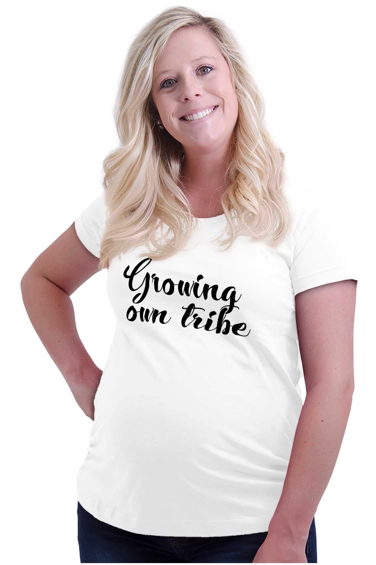 Women's Maternity T-Shirt - 'Growing Our Own Tribe' Pregnancy Tee for Expecting Moms | Comfortable & Stylish Maternity Wear for Pregnancy Announcements, Baby Showers & Family Photos