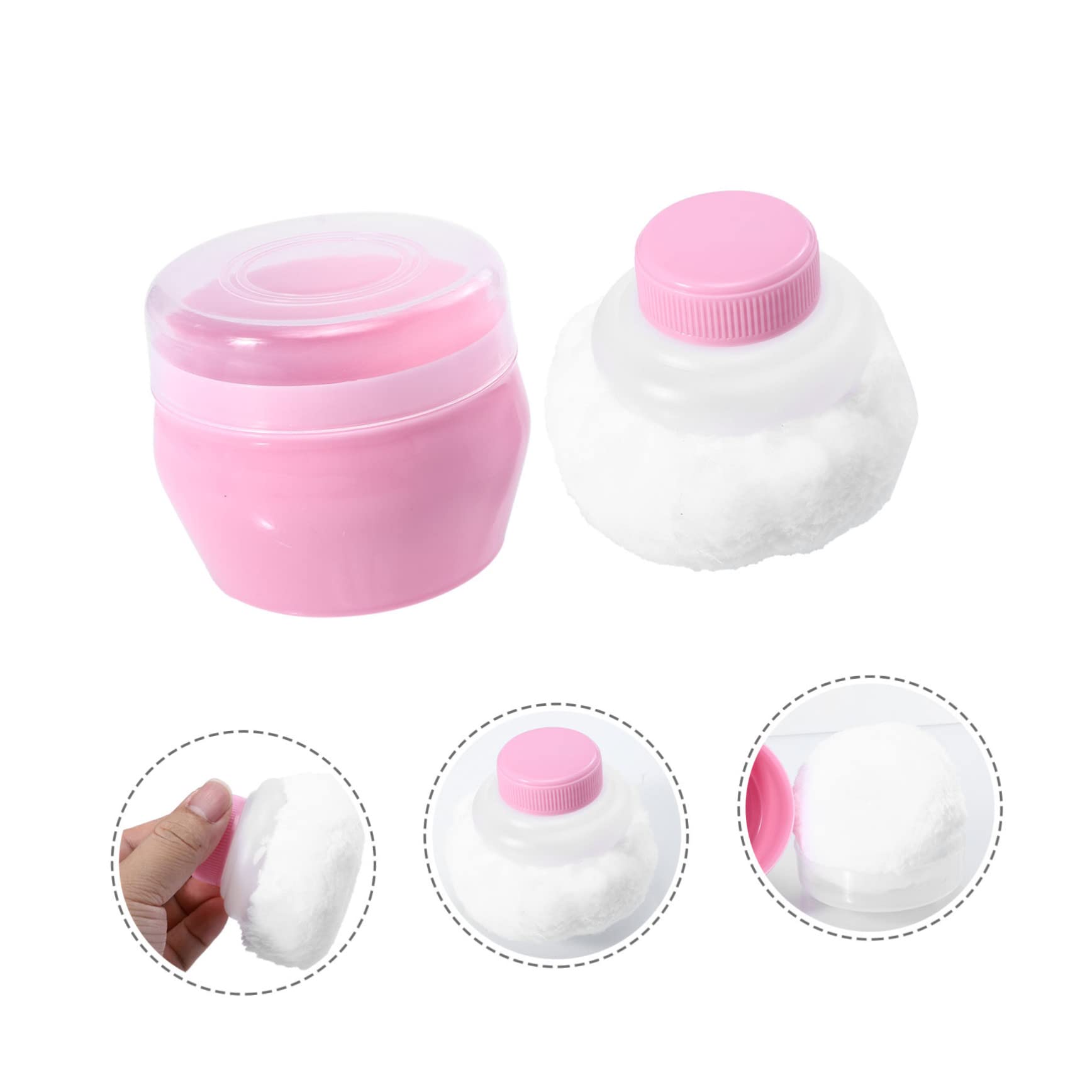 2 Pack Baby Powder Dispenser - Empty Talcum Powder Container for Infants & Toddlers, PP Plastic Powder Sponge Case - Perfect for Diaper Changes, Baby Care & Travel