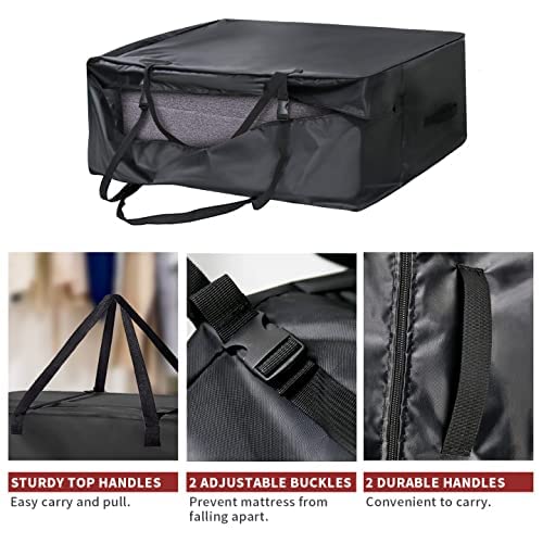 Foldable Mattress Storage Bag with Zipper - Portable Carry Case for 3-4 Inch Twin Tri-Fold Memory Foam Mattress | Perfect for Travel, Camping & Guest Bed Storage