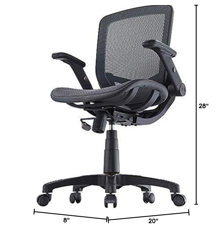 Bayside Furniture Black Seat Chair - Modern Comfort for Home, Office & Dining Room