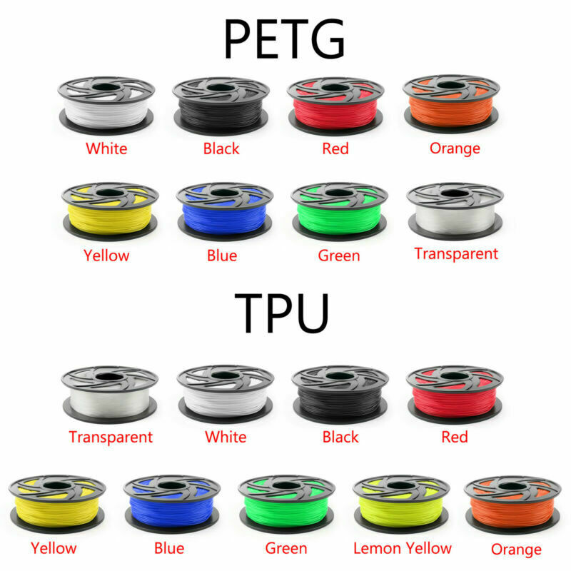 1.75mm MakerBot PETG PLA TPU 3D Printer Filament - 1kg (2.2lb) Spool for RepRap, ABS & More - Perfect for DIY Projects, Prototyping & Home 3D Printing