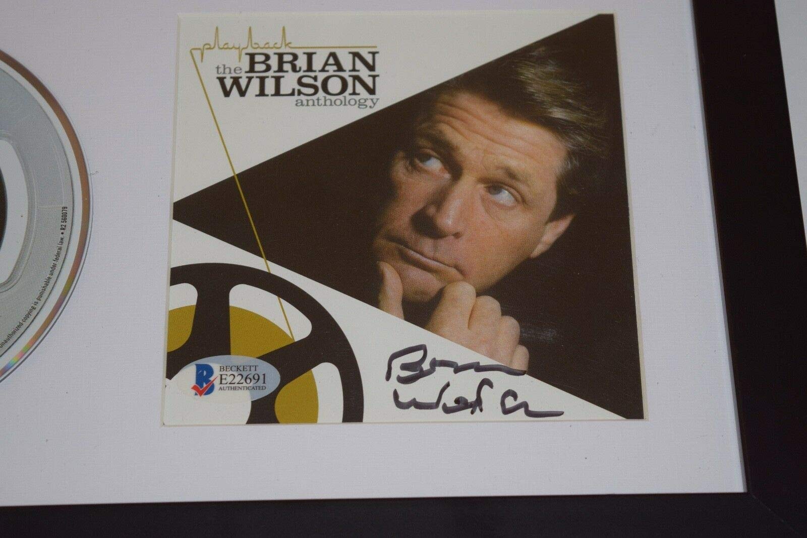 Brian Wilson Autographed The Beach Boys Anthology Framed CD with BAS COA - Perfect for Music Collectors & Beach Boys Fans Display