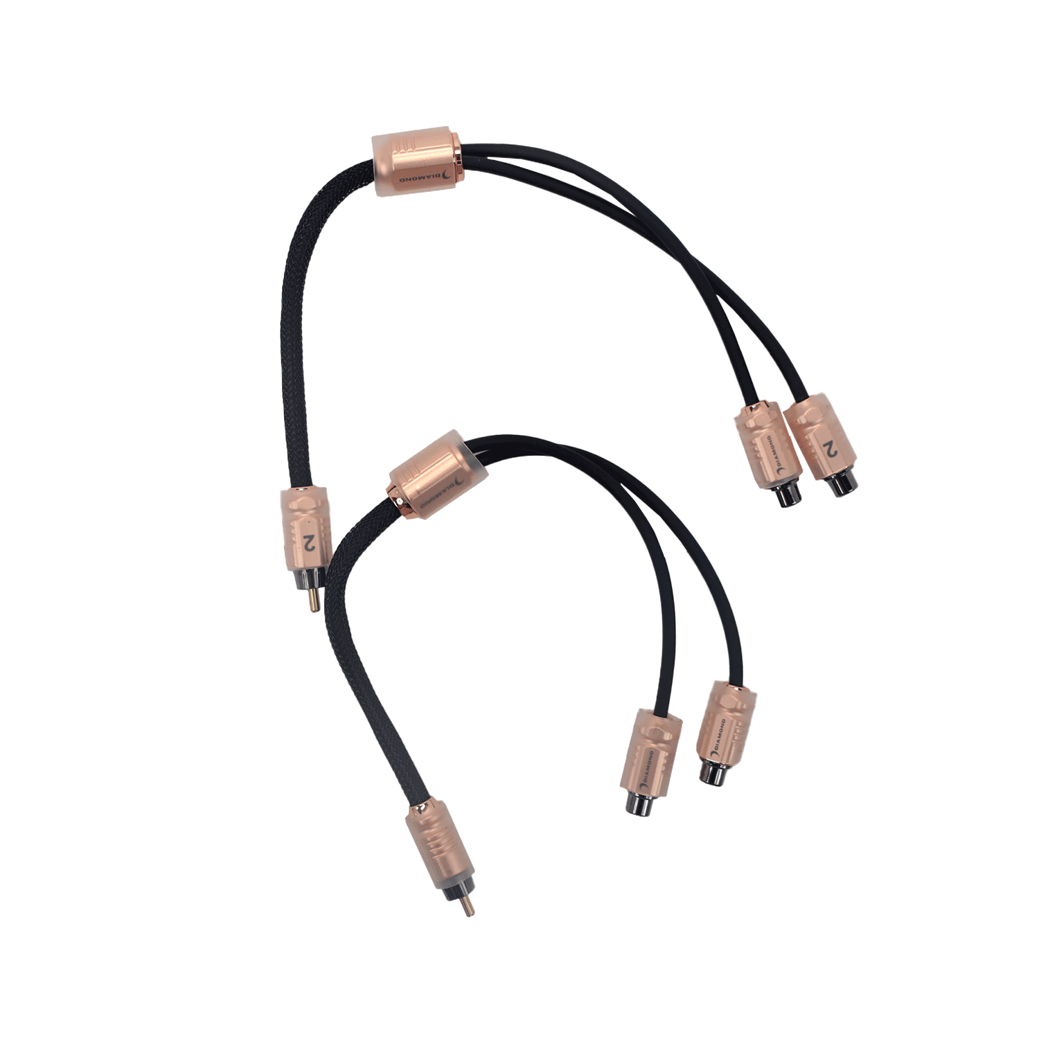 HXY2F 1 Male to 2 Female RCA Y Splitter Cable - High Quality Audio Video AV Adapter for Home Theater, Speakers, TV, Gaming Consoles & More