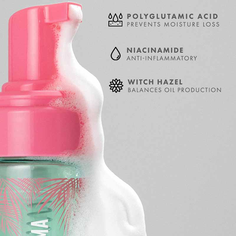 Bahama Skin PGA Foaming Cleanser - Gentle Face Wash for Sensitive Skin | Deep Cleansing & Hydrating | Perfect for Daily Skincare Routine & Post-Workout Refresh