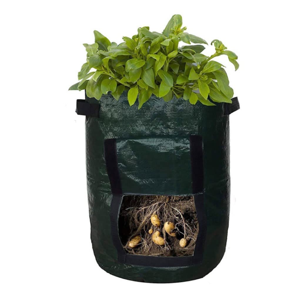 Potato Grow Bags - 35x30cm Thickened PE Fabric Plant Containers for Vegetables, DIY Garden Planting Pots | Ideal for Home Gardening, Balcony Planting & Organic Vegetable Cultivation
