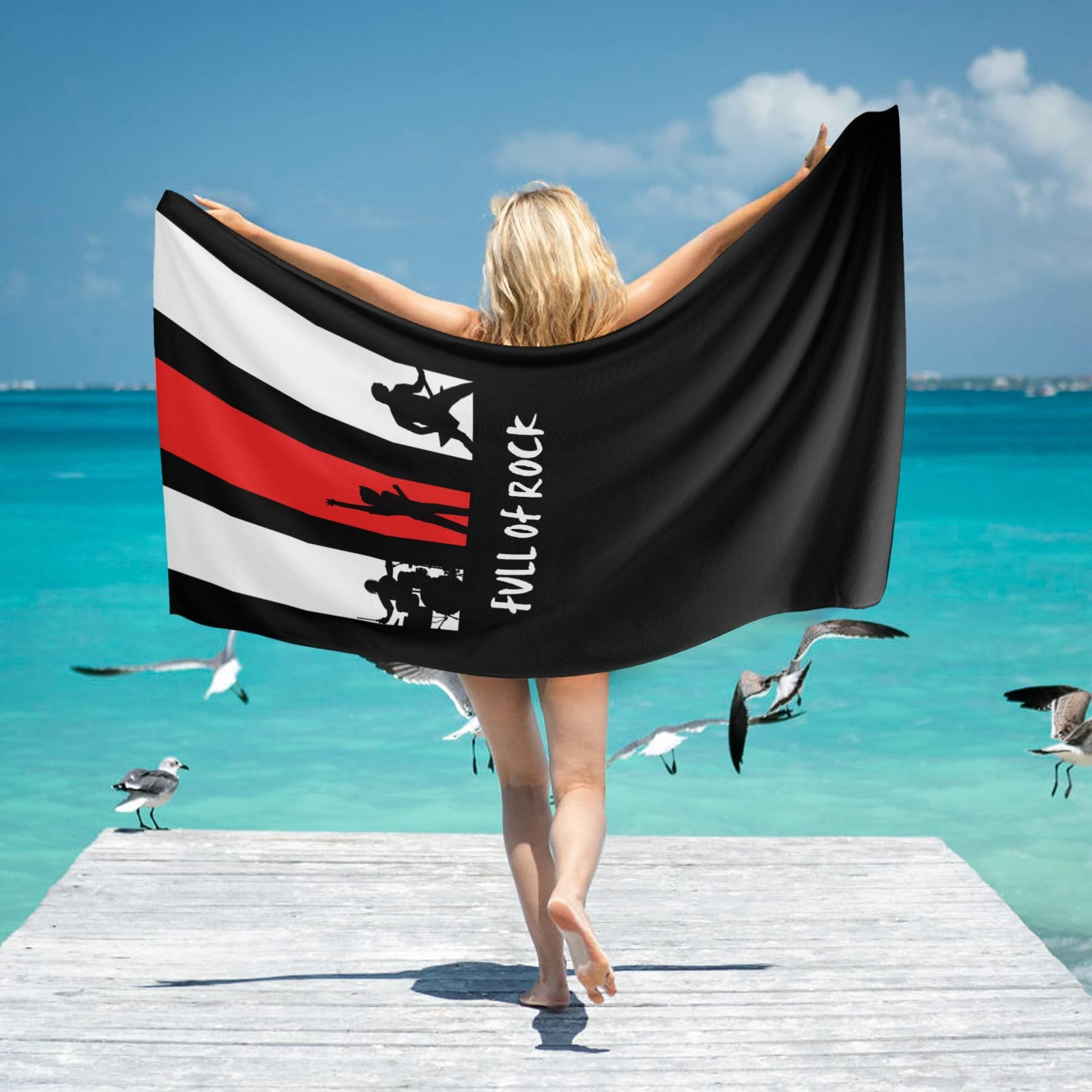 Premium Full of Rock Beach Towel - Soft, Absorbent & Quick-Drying - Perfect for Pool, Beach, and Outdoor Adventures