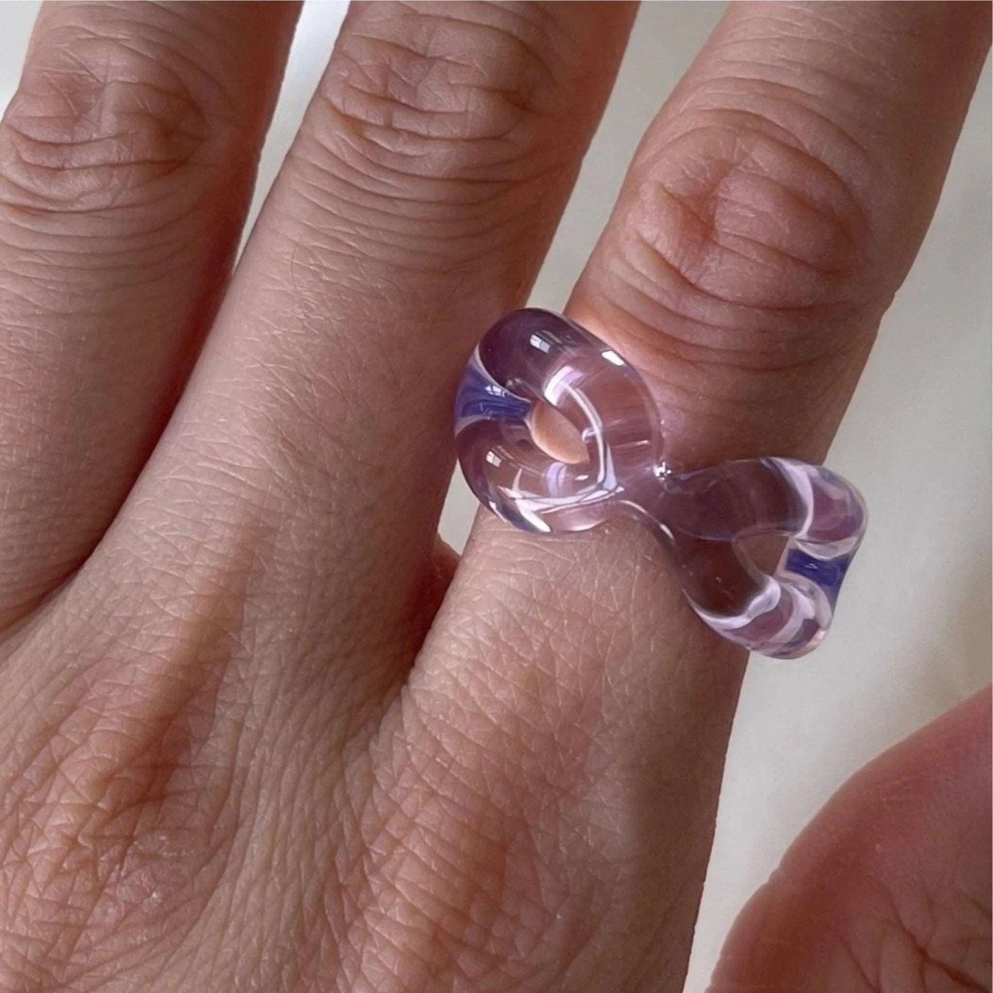 Unicorn Tears Ribbon Ring - Elegant Adjustable Crystal Jewelry for Women, Perfect for Parties, Weddings & Everyday Wear