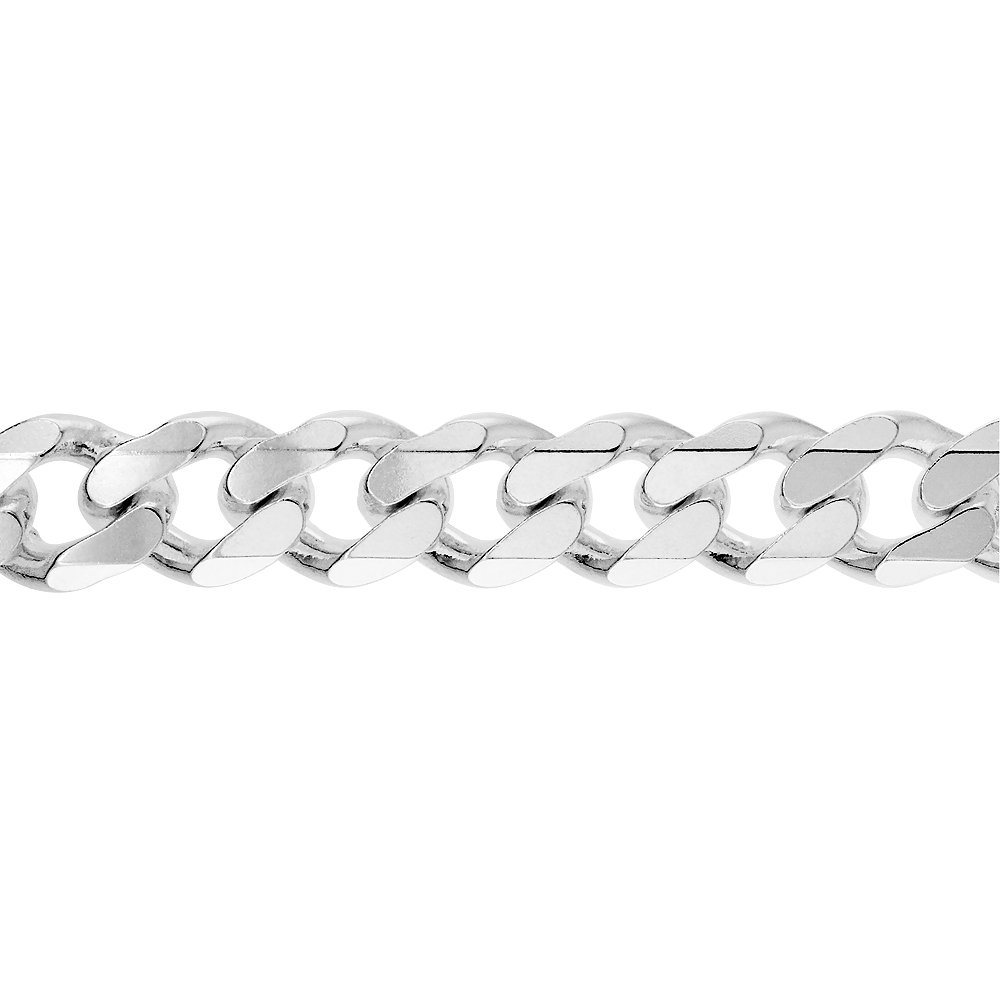 Sterling Silver 11mm Thick Cuban Curb Link Chain Necklace & Bracelet Set for Men - Nickel Free, Beveled Edges, Made in Italy (8-36 Inch) - Perfect for Gifts, Casual Wear, and Special Occasions