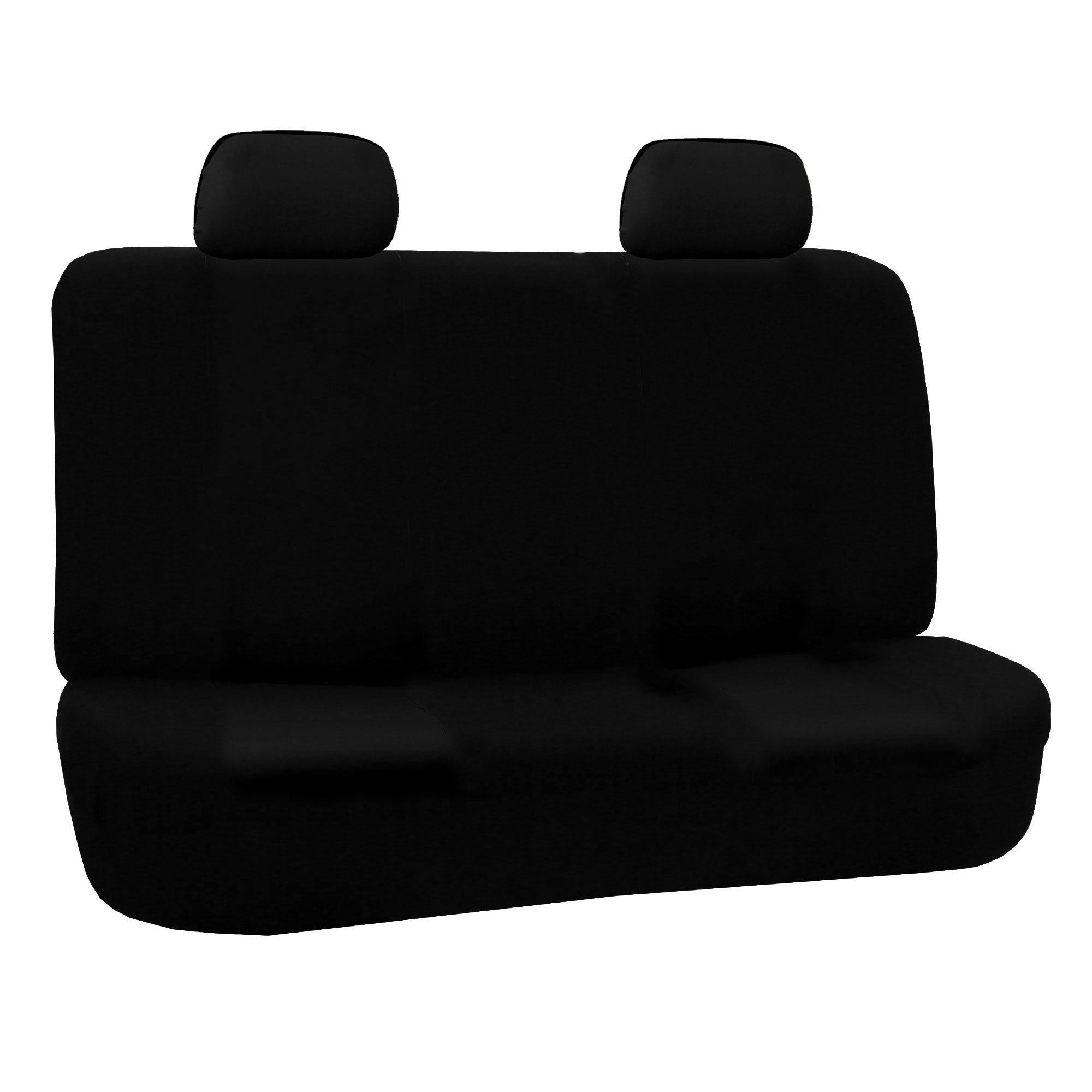 Premium Universal Fit FH Group Car Seat Cover for Back Seat - Durable Cloth Bench Protector for Dogs, Kids, and Pets | SUV, Sedan, Van Interior Accessories (Black) | Perfect for Family Road Trips, Pet Travel & Daily Commute