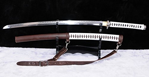Premium Handmade Japanese Folded Steel Katana - Full Tang Clay Tempered Zombie Apocalypse Sword - Razor Sharp Blade for Cosplay, Collection & Survival Scenarios