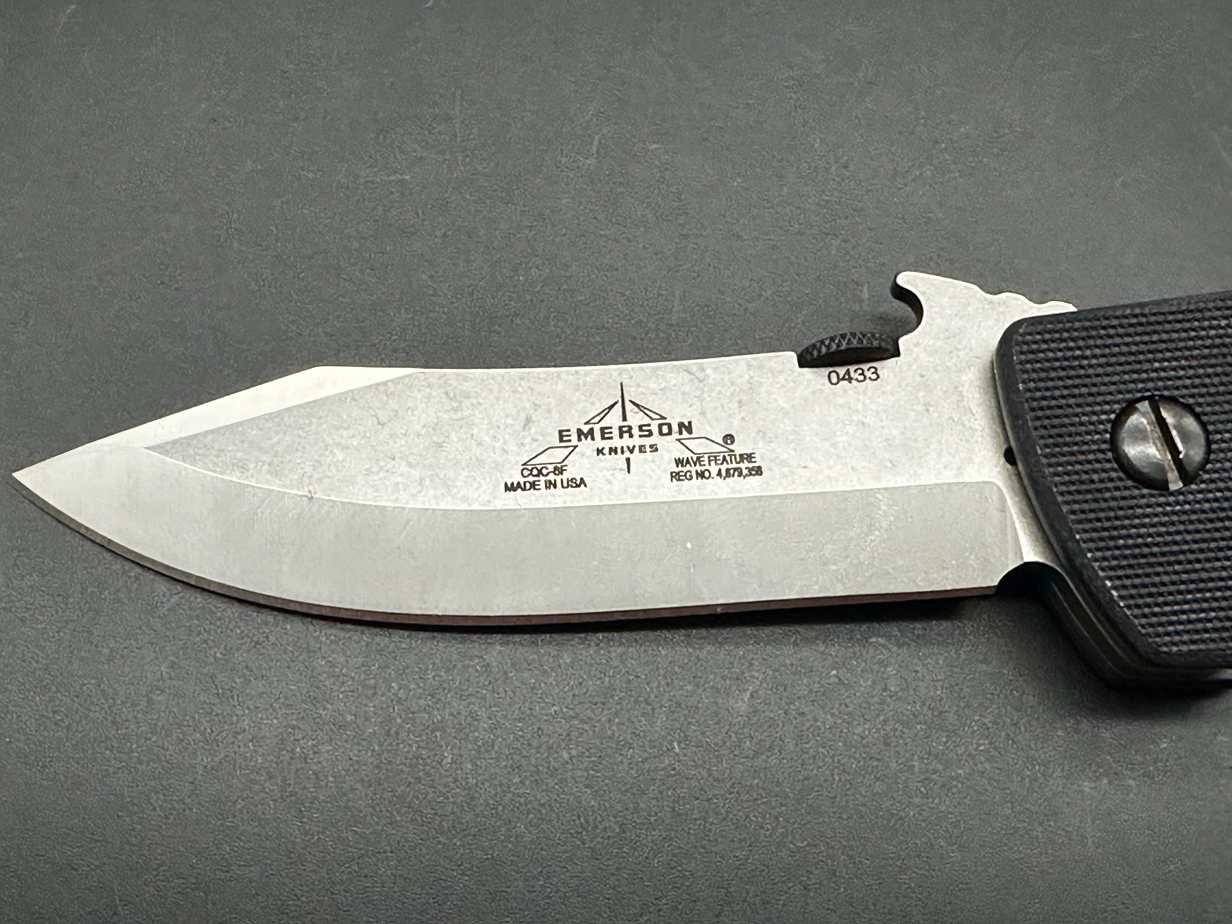 Emerson CQC-8 Folding Knife - Stonewash Finish Tactical EDC Pocket Knife for Outdoor Camping, Survival & Everyday Carry