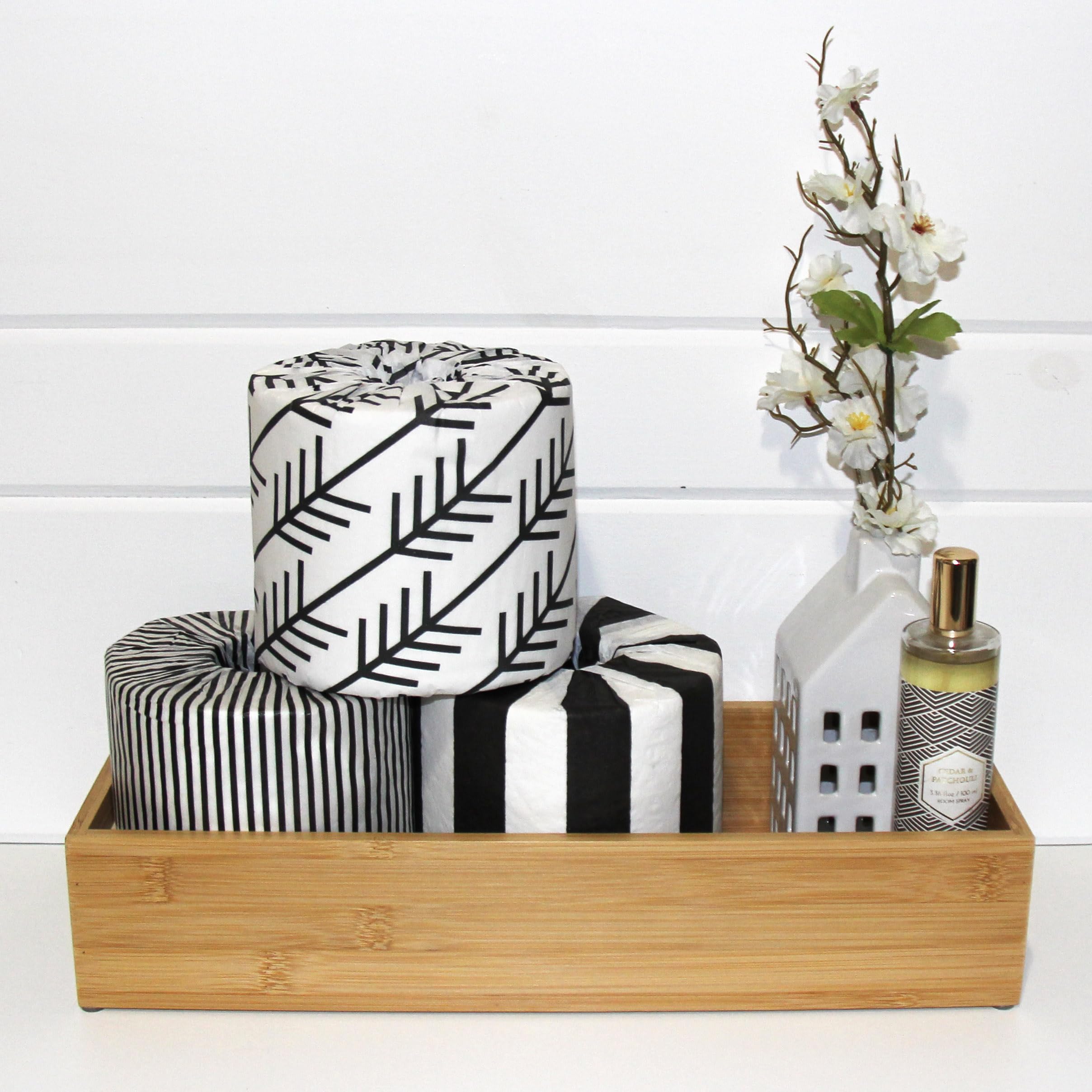 Decorative Toilet Paper Covers Set of 9 - 3 Unique Arrow Stripes Designs, Universal Fit for All Standard Toilet Paper Rolls | Bathroom Decor & Home Accessories for Modern, Farmhouse, or Vintage Style
