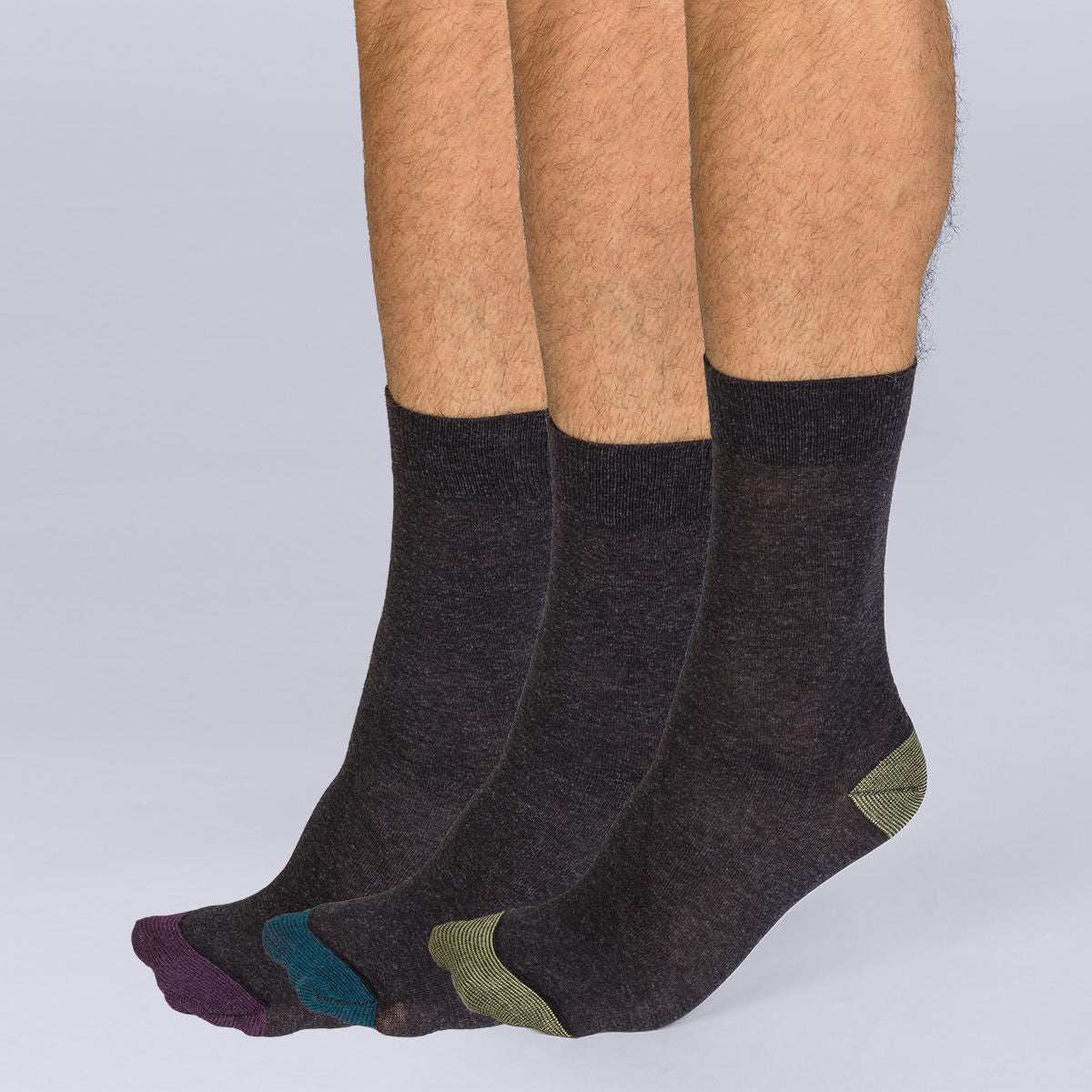 3-Pack Men's Cotton Mix and Match Socks - Comfortable & Stylish for Casual Wear, Work, and Sports