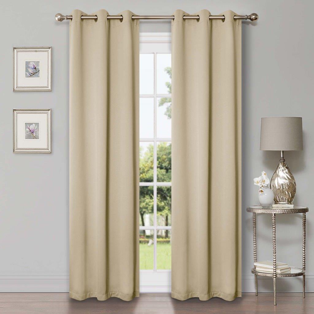 42 Inch Solid Blackout Curtains for Bedroom - Machine Washable Room Darkening Window Drapes - Perfect for Home Theater, Nursery & Light Sleepers