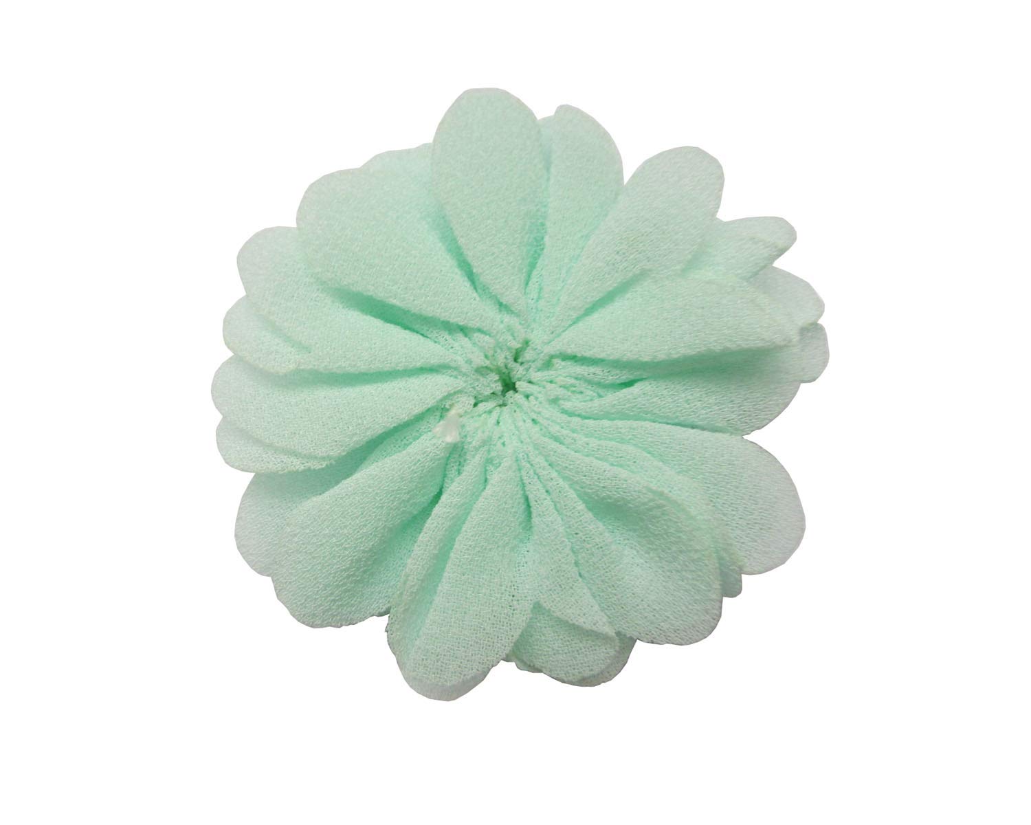 YYCRAFT 40 Pcs 2 Inch Chiffon Flowers - DIY Hair Accessories for Baby Girls, Headbands, Hair Clips, Shabby Chic Craft Supplies (Mint Green) - Perfect for Baby Showers, Birthday Parties & Handmade Gifts