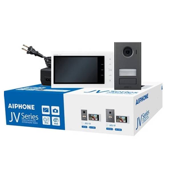 Aiphone 7 Video Intercom System Kit - JVS 1V Model for Home & Business Security - Perfect for Apartments, Offices, and Gated Communities