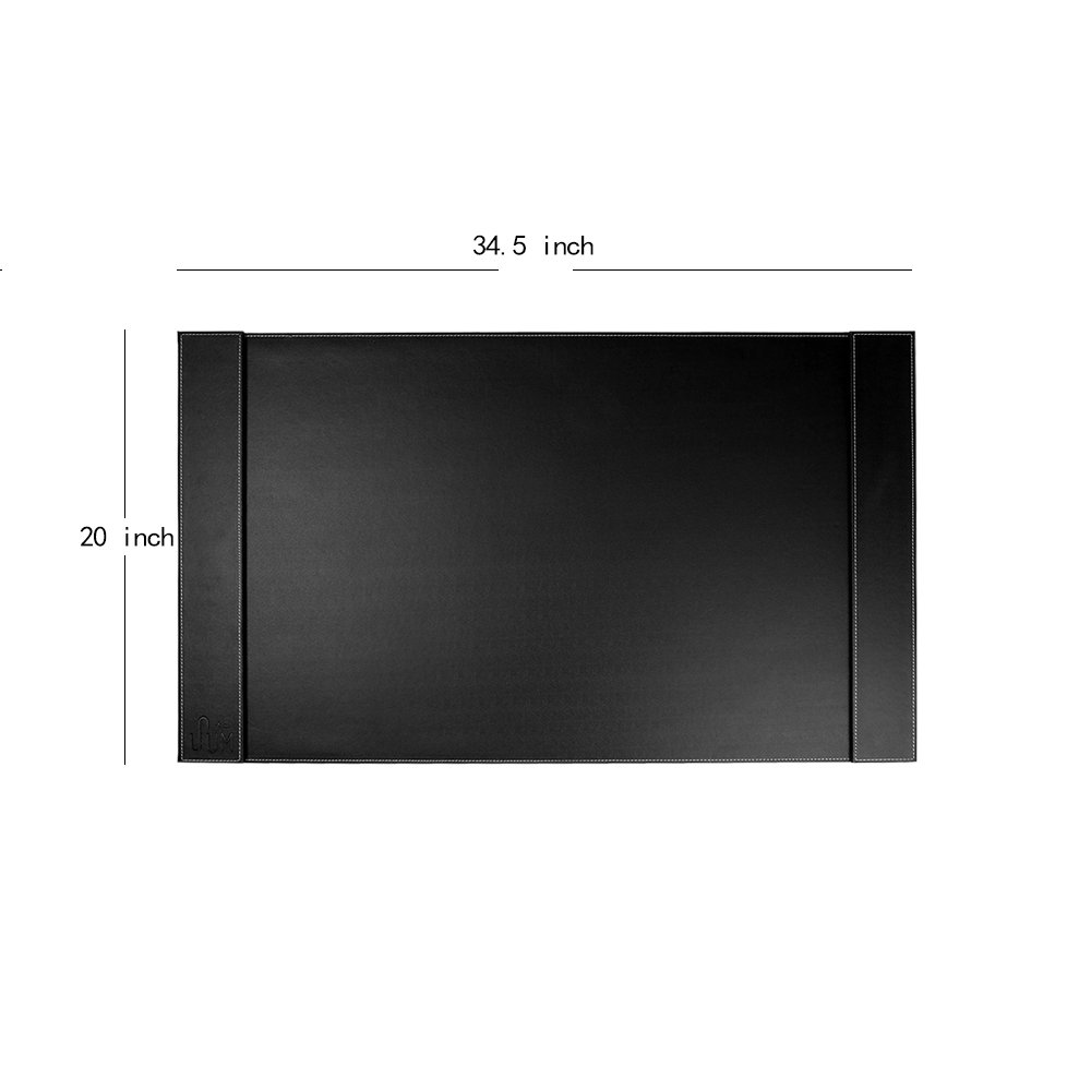 Non-Slip Office Desk Pad 34x20 Inch - Large Mouse Pad & Laptop Mat for Work & Home Office - Black - Perfect for Writing, Typing & Computer Use