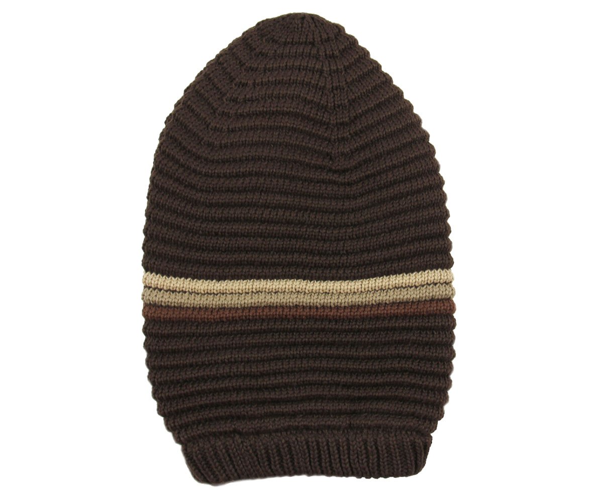 RW Rasta 100% Cotton Knitted Slouchy Beanie XL - Soft & Stretchy Oversized Winter Hat for Men & Women - Perfect for Cold Weather, Outdoor Activities & Casual Streetwear