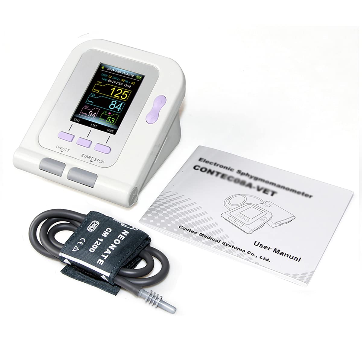 Digital Veterinary Blood Pressure Monitor for Cats & Dogs - Portable Pet Sphygmomanometer with Heart Rate & Pulse Measurement - Ideal for Clinics, Home Care & Emergency Animal Health Checks