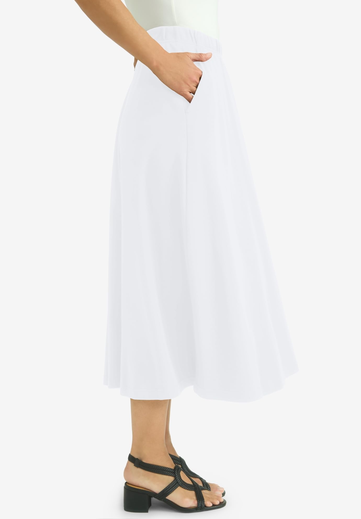 Jessica London Plus Size Midi Skirt - Soft & Comfortable for Work & Casual Wear