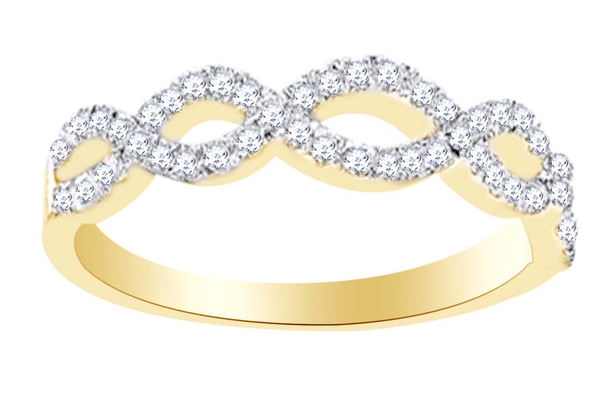 Affy 925 Sterling Silver Round White Cubic Zirconia Twisted Wedding Band Ring for Women - Perfect for Engagement, Anniversary & Bridal Jewelry Gifts