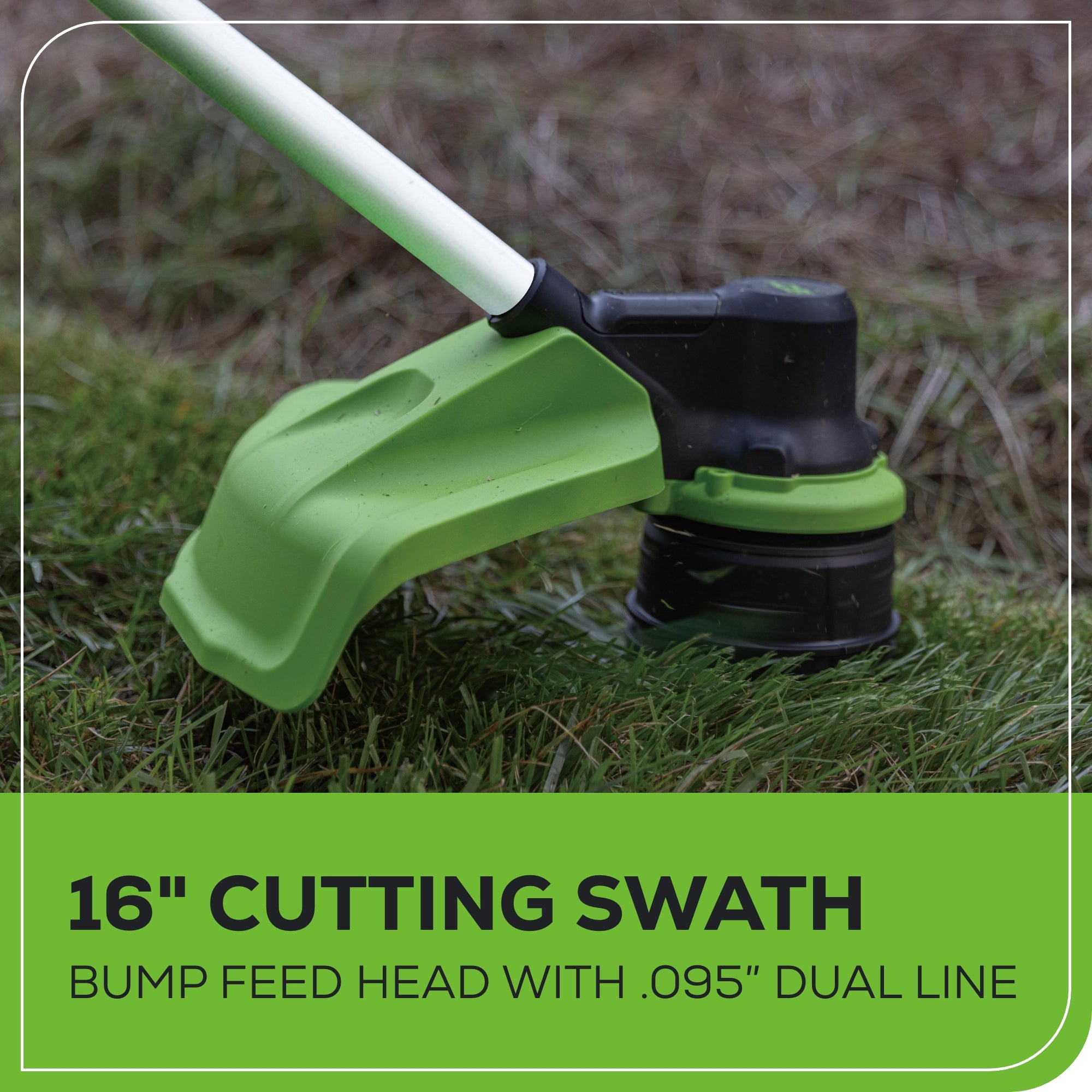 80V 16-Inch Cordless Brushless String Trimmer with 2.0Ah Battery & 2Amp Fast Charger - Lightweight Lawn Edger & Weed Wacker for Yard Maintenance, Landscaping, and Home Garden Care