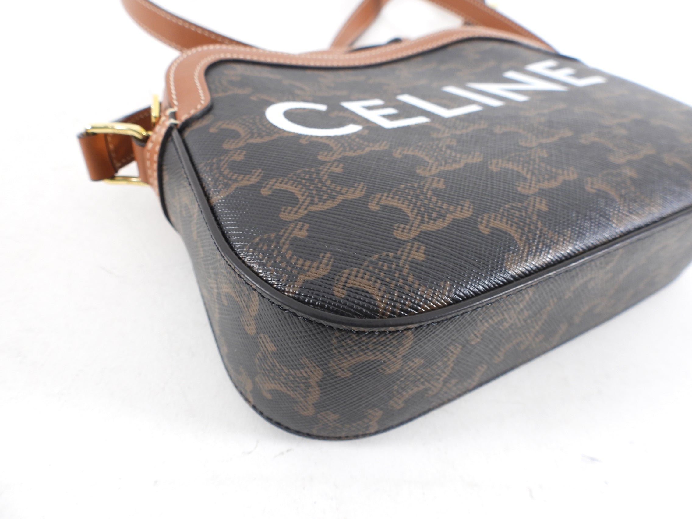 Celine Triomphe Small Crossbody Bag - Coated Canvas with Logo - Perfect for Everyday Use, Travel & Date Night