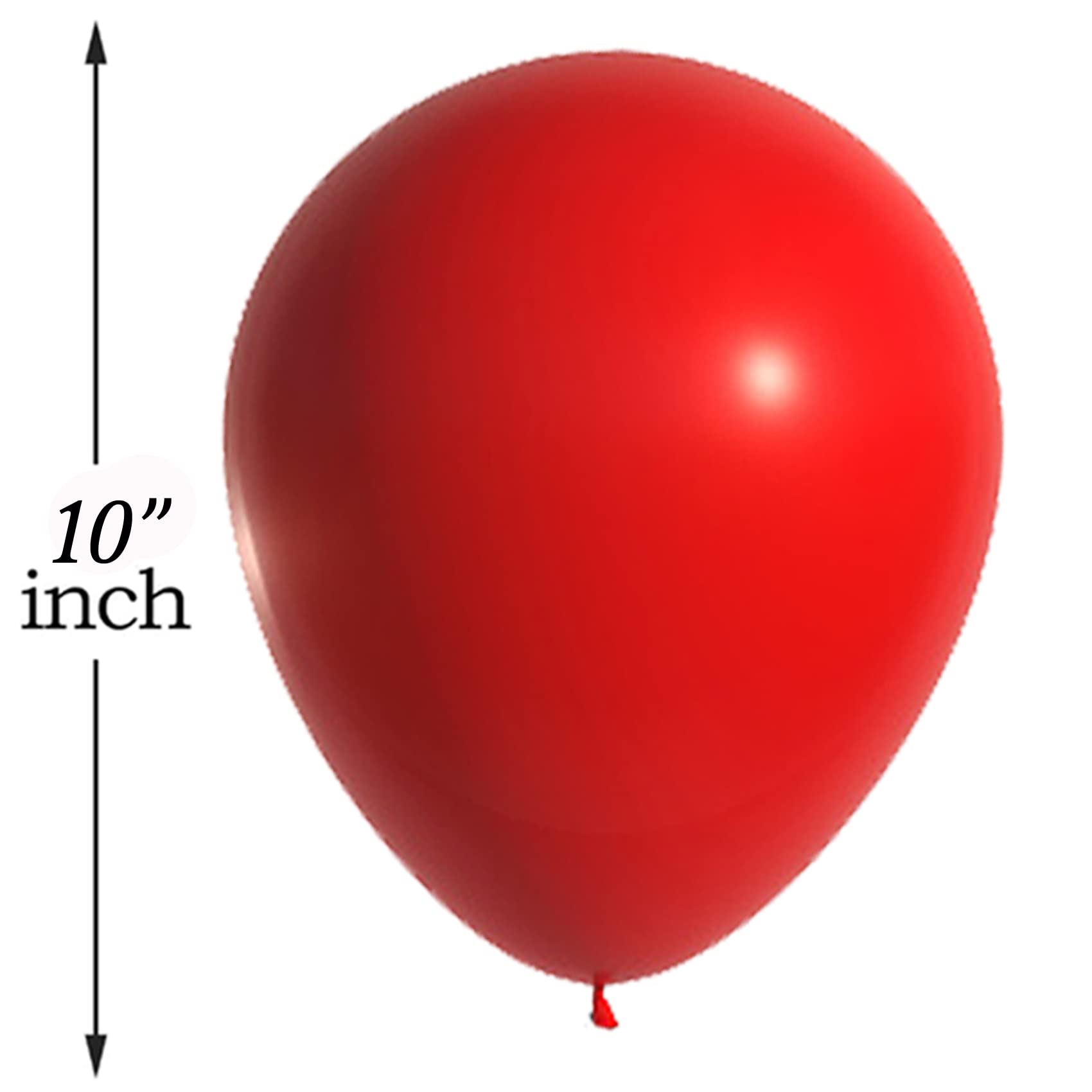25 Pack 10 Inch Red Balloons for Party Decorations - Valentine's Day, Birthday, Wedding, Baby Shower, Graduation, Anniversary & Proposal - Perfect for Red Theme Parties & Special Events