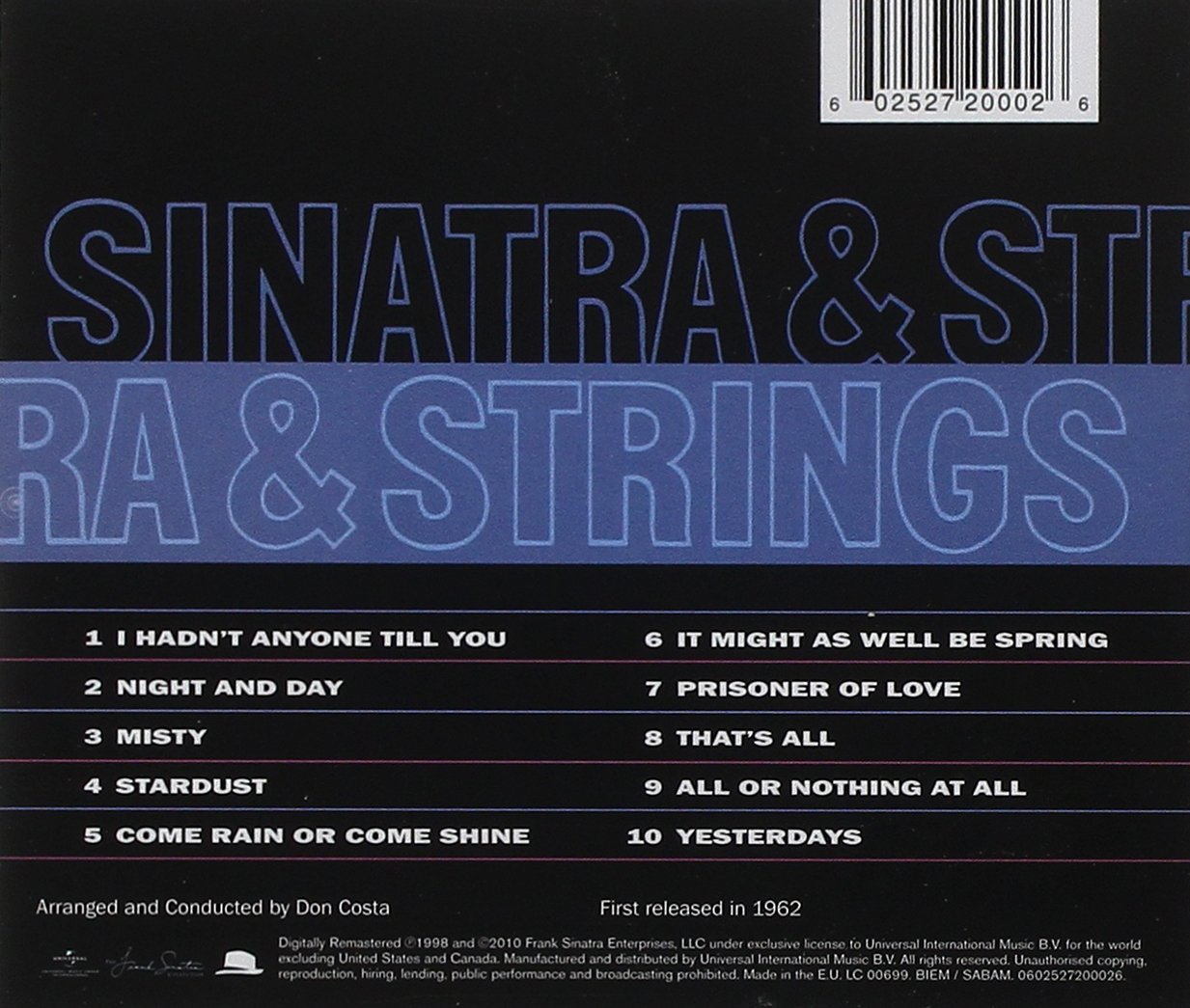 Frank Sinatra & Strings - Classic Jazz & Swing Music Album | Perfect for Relaxation, Dinner Parties & Romantic Evenings