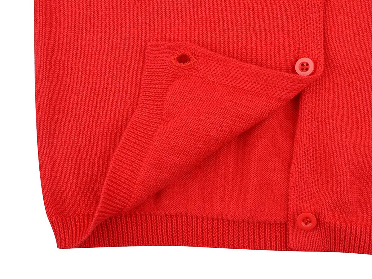 Baby Girls Cotton Cardigans - Soft Long Sleeve Crewneck Button Sweater for Toddlers & Kids | Perfect for School Uniforms, Playdates & Family Outings