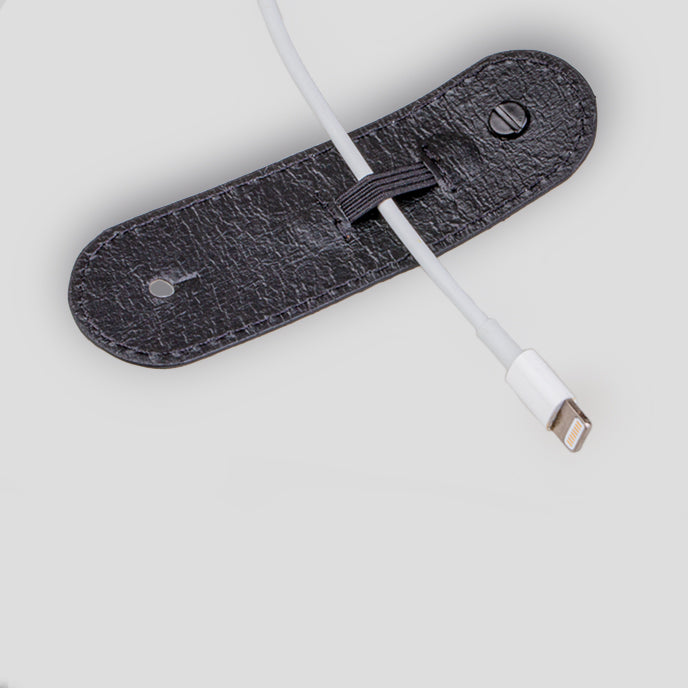 Eco-Friendly Checkered Elegance Cord Wrap - Perfect for Organizing Cables, Wires, and Home Office Accessories
