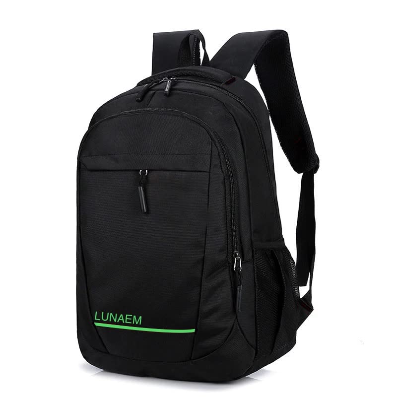 Lunaem Travel Laptop Backpack for Men & Women - Waterproof College School Bookbag with USB Charging Port Fits 15.6 Inch Laptop - Perfect for Commuting, Business Travel & Campus Life (Green)