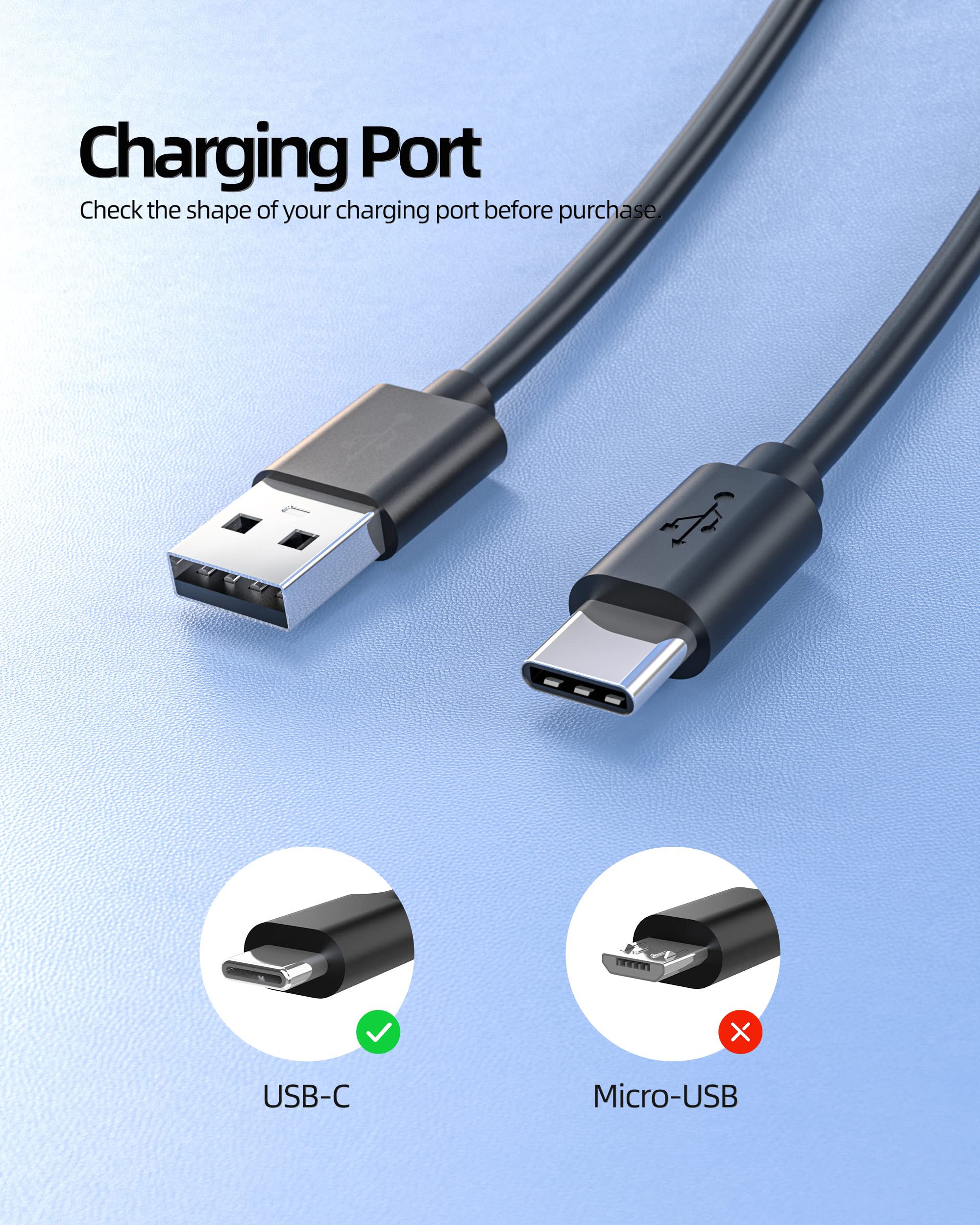 10FT USB-C Charger Cable for PS5 & Xbox Series Controllers - Fast Charging Cord Compatible with Elite Series 2 Wireless Controller - Perfect for Gaming Sessions & Controller Charging Dock Replacement