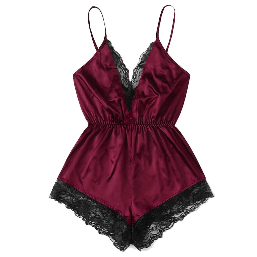Sexy Lace V-Neck Bodysuit for Women - Fashionable Sleepwear & Lingerie - Size 10-12 - Perfect for Date Nights & Boudoir Photography