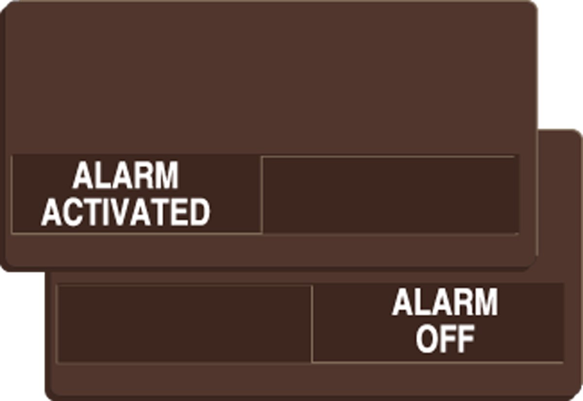 Accuform MFLPLXA4 Alarm Activated/Off Safety Sign - Durable OSHA Compliant for Workplace & Industrial Use