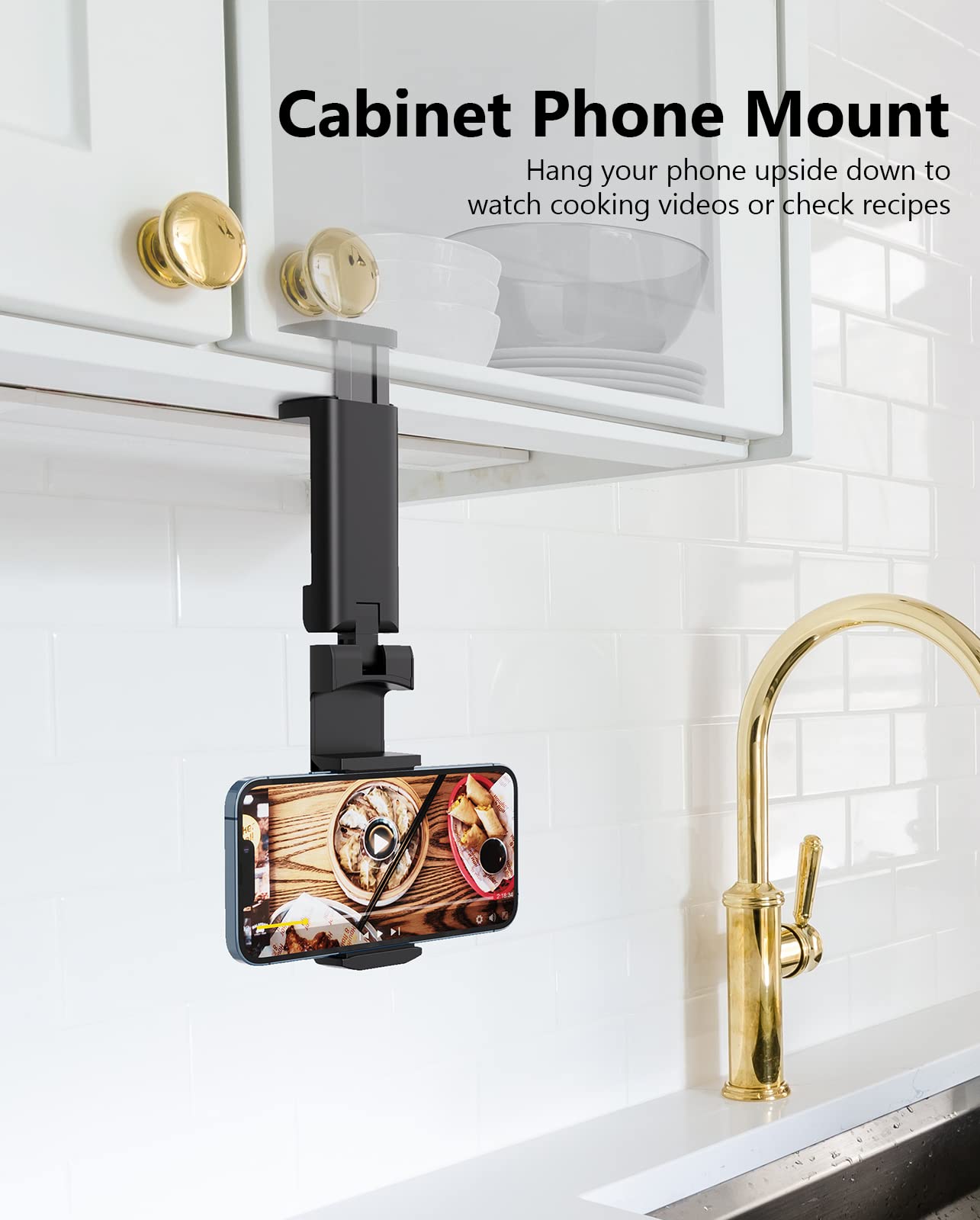 Miikare Universal 360° Rotating Phone Holder for Airplane Travel - Hands-Free Phone Mount for Flying, Desk Stand, Black - Perfect for In-Flight Entertainment & Office Use