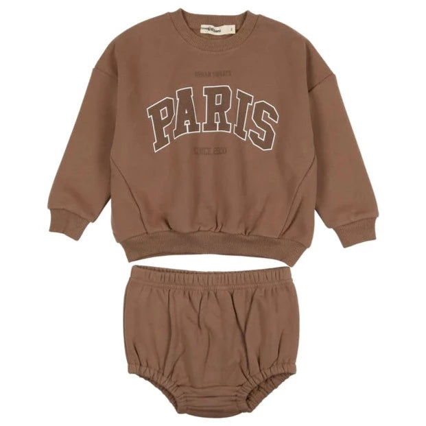 Urbani Brown Baby Paris Bloomer Set - Soft Cotton Bloomers for Girls & Boys | Perfect for Newborn, Baptism, Photo Shoots & Special Occasions