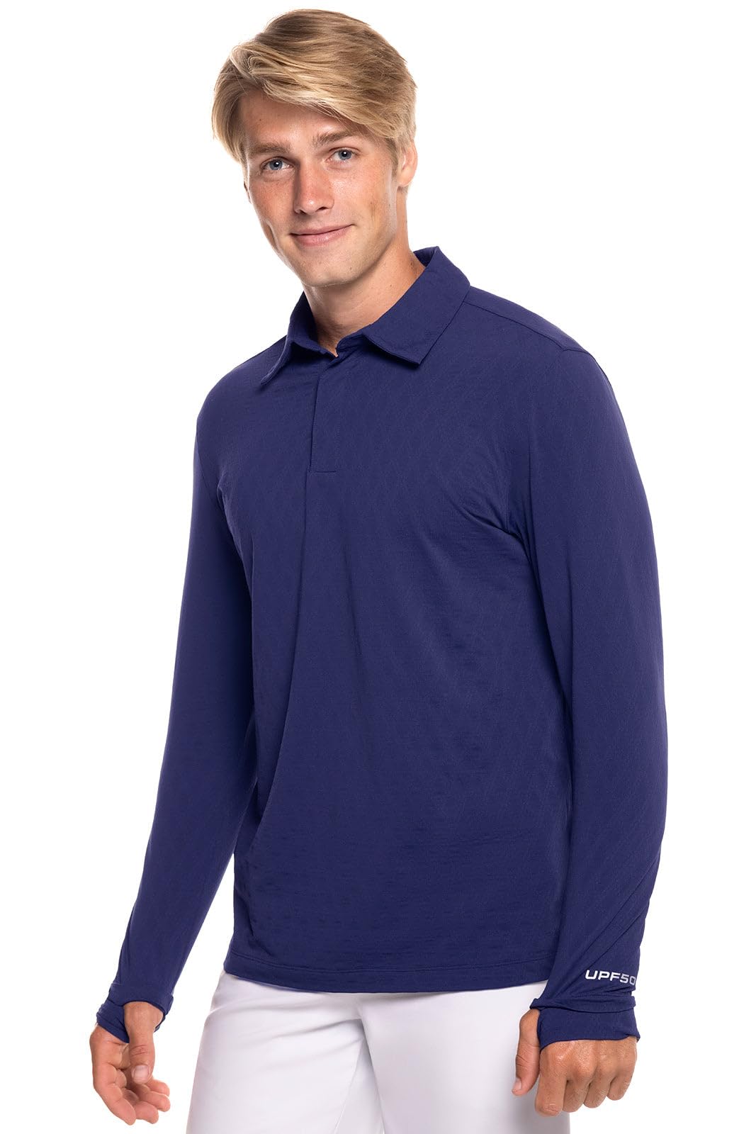 Coolibar UPF 50+ Sun Protective Men's Arobello Polo Shirt - Lightweight & Breathable for Outdoor Activities, Golf, Hiking & Travel