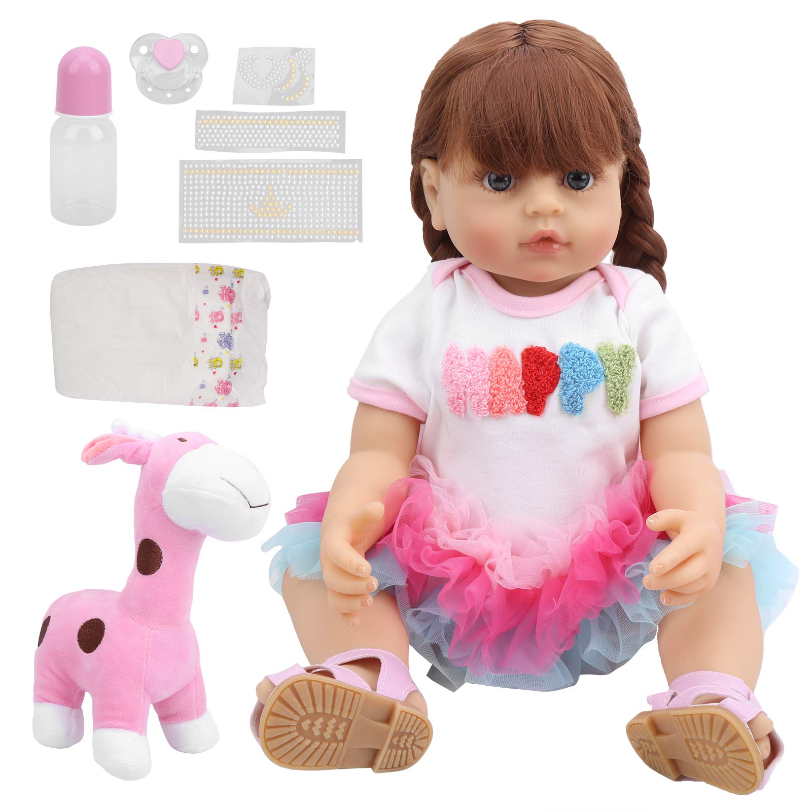 55cm Realistic Vinyl Reborn Baby Doll - Waterproof & Lifelike for Girls, Kids Birthday Gift - Perfect for Playtime, Collecting & Role Play