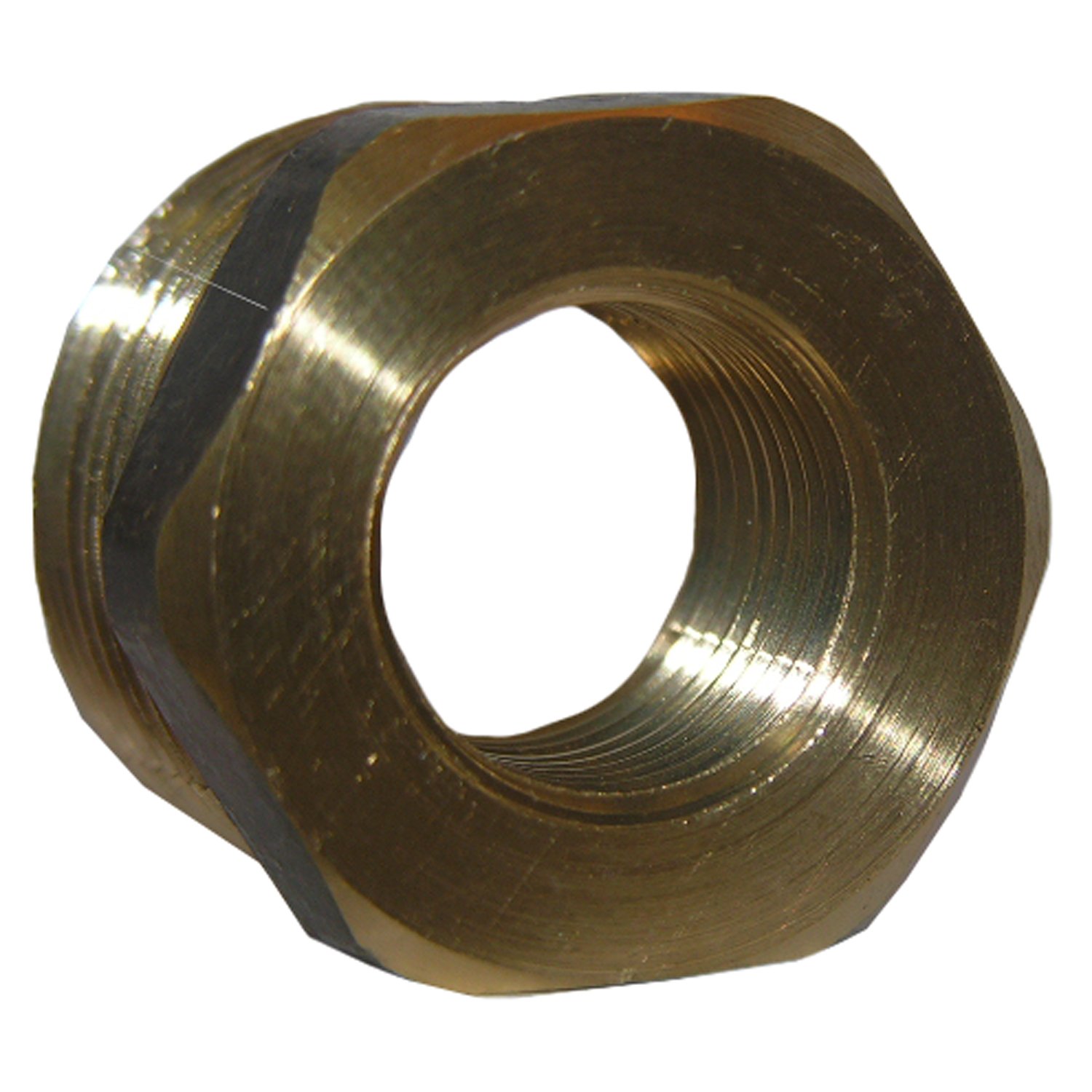 LASCO 17-9259 3/4-Inch Male to 1/2-Inch Female Brass Hex Pipe Bushing Adapter - Perfect for Plumbing, HVAC, and Water Supply Connections